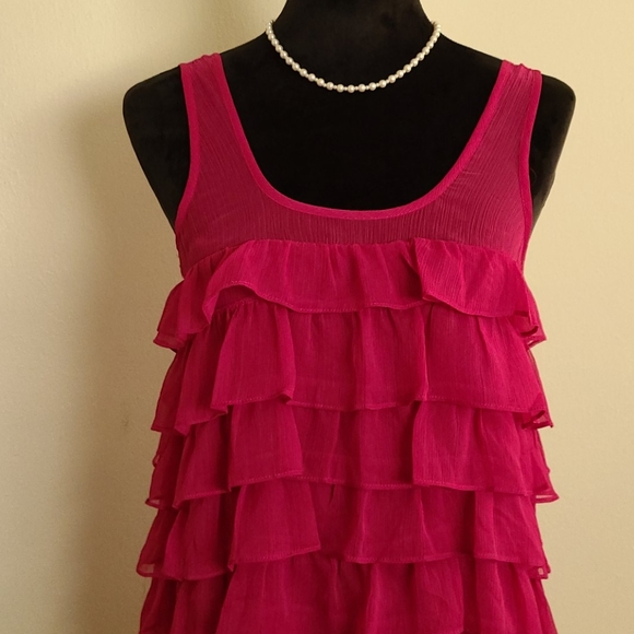 Fuchsia Ruffle Dress - Picture 2 of 4